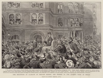 The Reception at Glasgow of Private Rennie, the Winner of the Queen